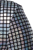 Single Breasted Black Metallic Grid Notched Lapel 2-Piece Men's Prom Suits