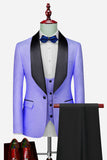 One Button Light Pink Shawl Lapel 3-Piece Men's Wedding Suits