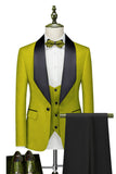 One Button Light Pink Shawl Lapel 3-Piece Men's Wedding Suits