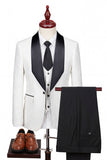 One Button Light Pink Shawl Lapel 3-Piece Men's Wedding Suits