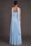 Butter Yellow Strapless Ruched A Line Long Wedding Guest Dress with Slit