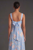 Convertible Pink Red Floral One Shoulder Long Beach Wedding Guest Dress with Slit