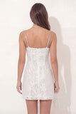 White Lace Applique Bodycon Short Bridal Shower Dress