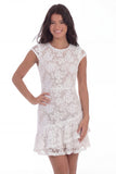 White Short Bridal Cap Sleeves Bodycon Shower Dress with Ruffles