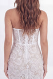 Lace Bodycon Corset Floral Short Bridal Shower Dress