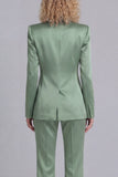 Peak Lapel Blue 2 Piece Single Breasted Business Suits