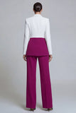 Black Pink 2 Piece Single Breasted Peak Lapel Women Formal Suits