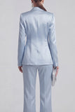 White Peak Lapel Long Sleeves 2 Piece Business Suits