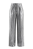 2 Piece Shawl Lapel Grey Ruched Business Suits with Bow