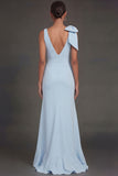 Dark Green Mermaid Ruffled V Neck Long Formal Dress with Slit