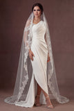Cold Shoulder Mermaid Sleeveless Ruched Long Wedding Dress