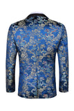 2-piece One Button Shawl Lapel Jacquard Black Men's Prom Suits