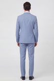 Single Breasted Light Blue Shawl Lapel 2-Piece Men's Wedding Suits