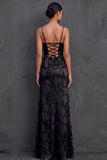 Yellow Spaghetti Straps Sheath Sleeveless Long Wedding Guest Dress