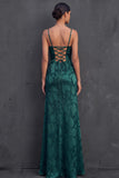 Yellow Spaghetti Straps Sheath Sleeveless Long Wedding Guest Dress
