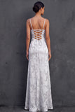 Yellow Spaghetti Straps Sheath Sleeveless Long Wedding Guest Dress