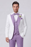 3 Piece Sage Peak Lapel One Button Men's Wedding Suits