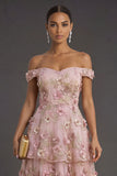 Pink Fuchsia Floral A Line Short Summer Wedding Guest Dress