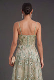 Dusty Green Corset Floral High Low Weeding Guest Dress