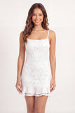 Bodycon White Lace Floral Short Graduation Dress