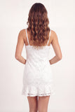Bodycon White Lace Floral Short Graduation Dress