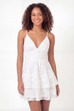 Floral A Line White Short Graduation Dress