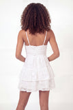 Floral A Line White Short Graduation Dress