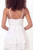 Floral A Line White Short Graduation Dress