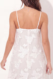White A Line Floral Spaghetti Straps Short Graduation Dress