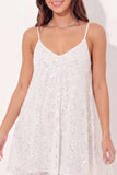 White A Line Sparkly Sequined Short Graduation Dress