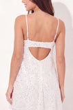White A Line Sparkly Sequined Short Graduation Dress