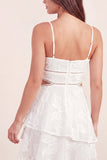 A Line Ruffled White Short Graduation Dress