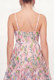 Spaghetti Straps Floral A Line Short Graduation Dress