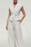 White Peak Lapel 2 Piece Work Suits