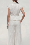 White Peak Lapel 2 Piece Work Suits