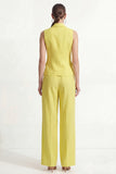 Lemon Yellow Single Breasted Peak Lapel 2 Piece Work Suits