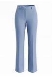 Dusty Blue Long Sleeves Single Breasted 2 Piece Work Suits