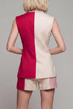 Light Khaki 2 Piece Double Breasted Short Work Suits