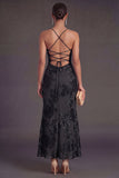 Sage Green Mermaid Floral Long Wedding Guest Dress