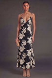 Sage Green Mermaid Floral Long Wedding Guest Dress