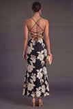 Sage Green Mermaid Floral Long Wedding Guest Dress