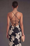Sage Green Mermaid Floral Long Wedding Guest Dress