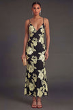 Sage Green Mermaid Floral Long Wedding Guest Dress