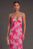 Sage Green Mermaid Floral Long Wedding Guest Dress