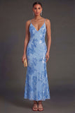 Sage Green Mermaid Floral Long Wedding Guest Dress