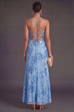 Sage Green Mermaid Floral Long Wedding Guest Dress