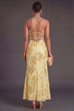 Sage Green Mermaid Floral Long Wedding Guest Dress