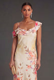 Black Floral Mermaid Long Wedding Guest Dress