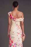 Black Floral Mermaid Long Wedding Guest Dress