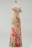 Black Floral Mermaid Long Wedding Guest Dress